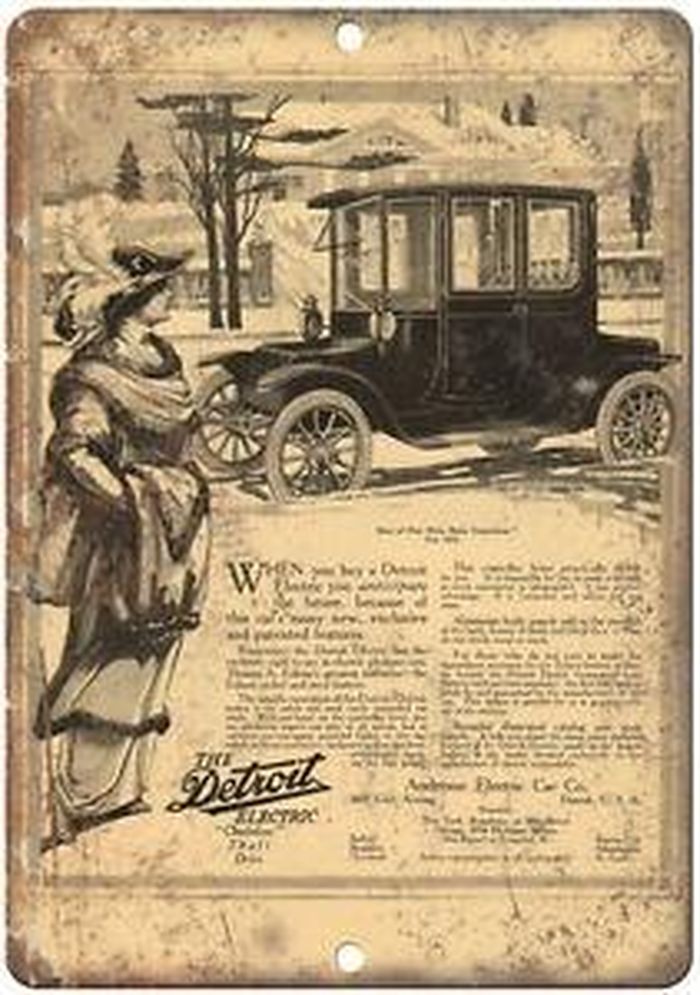 Quảng cáo ô tô điện của hãng Detroit Electric năm 1912