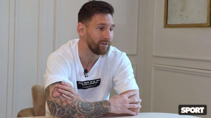 Messi trong buổi phỏng vấn trên Sport