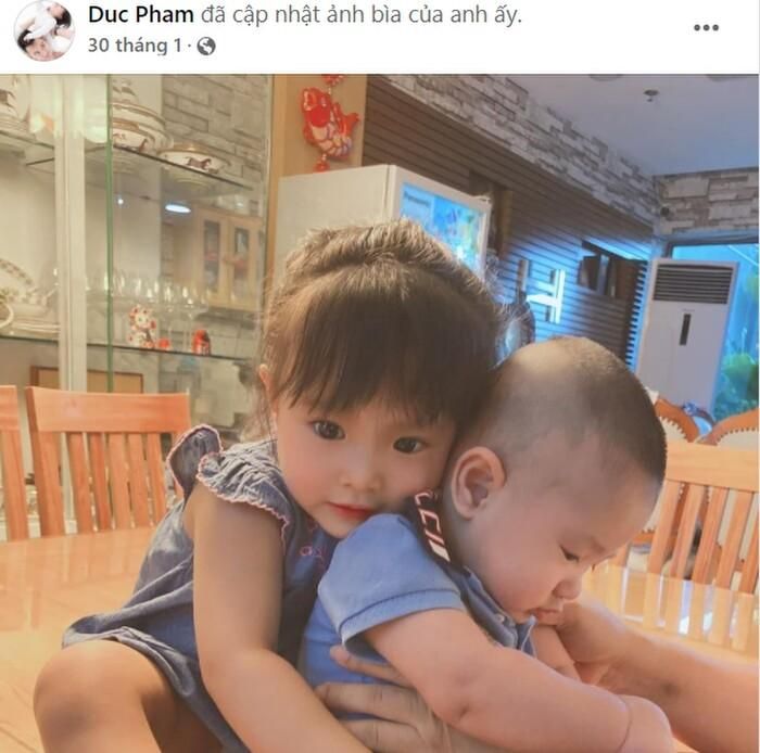Đức Phạm để ảnh 2 con làm ảnh đại điện, không hề có sự xuất hiện của Diệp Lâm Anh.