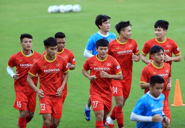 Đội tuyển Việt Nam dành sự tập trung tối đa cho các trận gặp Nhật Bản và Ả rập Xê út.Ảnh: VFF