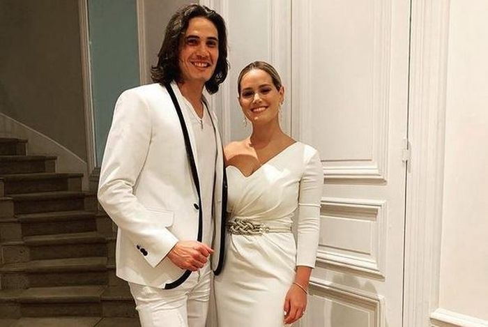 Cavani và vợ hai Burgardt 