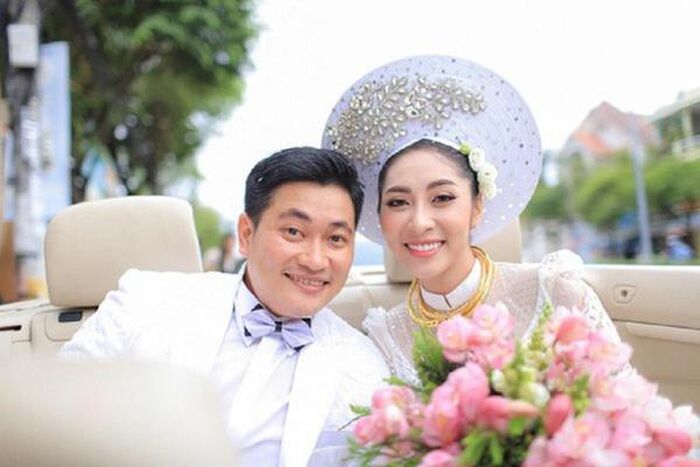 Hoa hậu Đặng Thu Thảo và chồng cũ trong hôn lễ cách đây 3 năm.