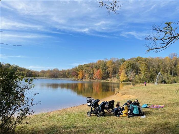 Các gia đình người dân Mỹ thường đi picnic tại những công viên để ngắm cảnh mùa Thu. Ảnh: Đặng Huyền - Pv TTXVN tại Mỹ