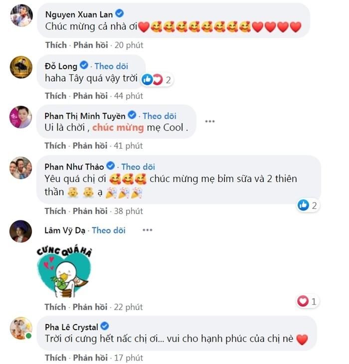 Sao Việt bình luận chúc mừng Diễm Châu.