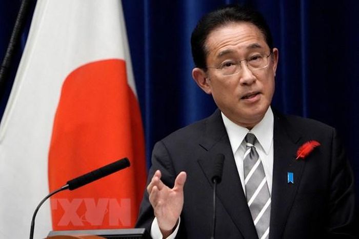Thủ tướng Nhật Bản Fumio Kishida phát biểu trong cuộc họp báo tại Tokyo, Nhật Bản. (Ảnh: AFP/TTXVN)