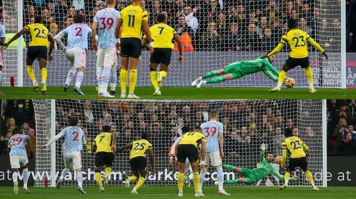 De Gea đánh bại Sarr trên chấm 11m 2 lần liên tiếp