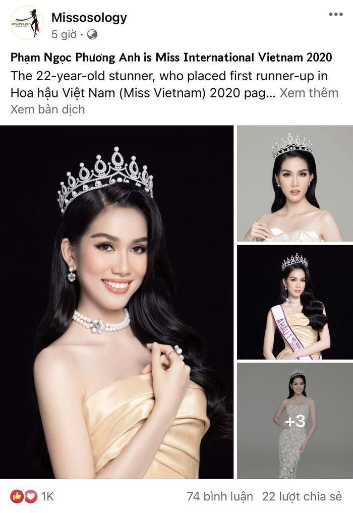 Do tình hình dịch bệnh nên cuộc thi đang bị lùi lịch vô thời hạn. Dẫu vậy, Phạm Ngọc Phương Anh vẫn đang được các chuyên trang sắc đẹp đánh giá rất cao.