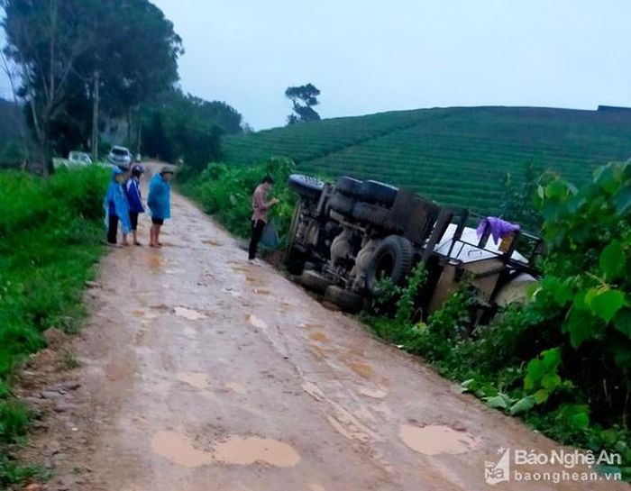 Hiện trường vụ tai nạn. Ảnh Huy Thư
