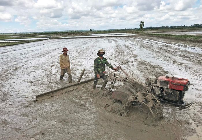 Nông dân Chư Prông chuẩn bị đất gieo trồng vụ Đông Xuân 2021-2022. Ảnh: Nguyễn Diệp