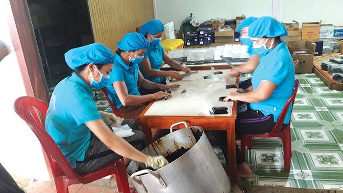  Sản xuất cao dược liệu tại Làng nghề cao dược liệu Định Sơn, xã Cam Nghĩa - Ảnh: L.N 