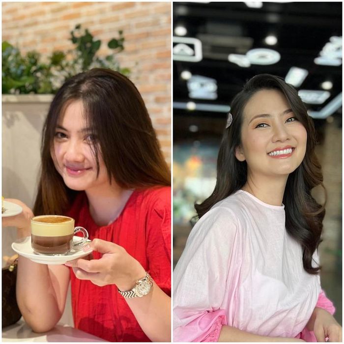 Cô nàng dường như rất bình tĩnh và chào đón sự thực rằng mình đang thêm tuổi. So sánh ảnh để mặt mộc và son phấn của cô dù có khác nhưng nó vẫn chẳng làm sụt giảm đi thần thái tươi tắn của bà mẹ 1 con.