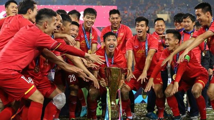 Chức vô địch AFF Cup 2018 giúp bóng đá Việt Nam thực sự là số 1 Đông Nam Á.Ảnh: AFF