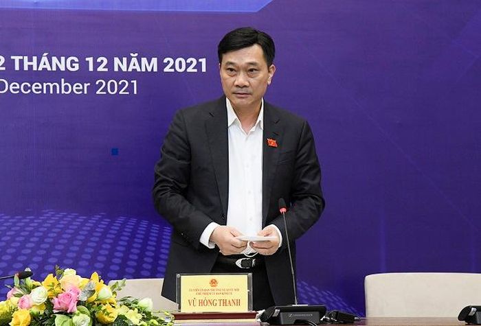 Chủ nhiệm Ủy ban Kinh tế Vũ Hồng Thanh. Ảnh: Trang tin Quốc hội.
