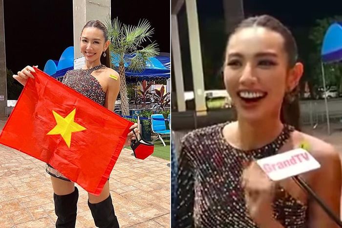 Vừa đặt chân đến Thái Lan, đại diện Việt Nam đã lập tức gây chú ý bởi sự hòa đồng, thân thiện và khả năng “bắn” tiếng Anh trôi chảy khi trả lời phỏng vấn