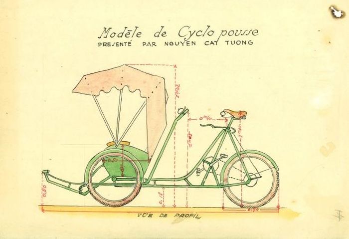 Bản vẽ thiết kế của họa sĩ Cát Tường trình tại Hà Nội năm 1942