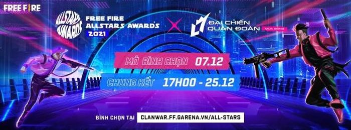 Tham gia bình chọn cho những cá nhân, đội tuyển và cộng đồng Free Fire có ảnh hưởng trong năm 2021 thôi nào! 