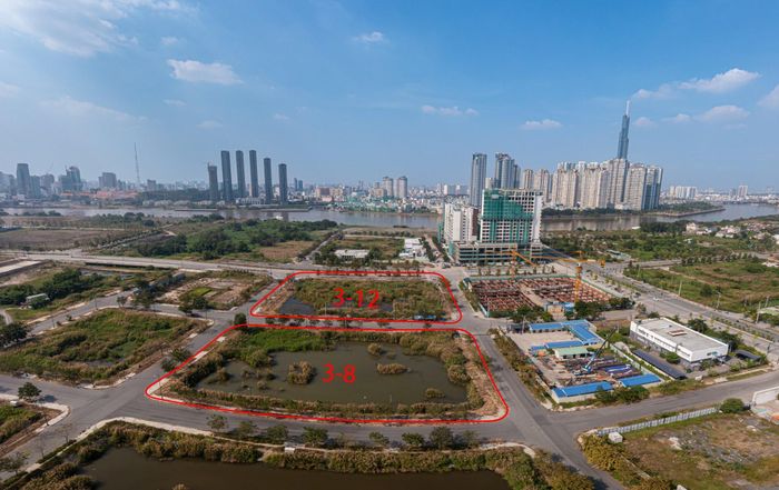  Vị trí lô đất 3-12 tại Khu đô thị mới Thủ Thiêm. Ảnh: Chí Hùng. 
