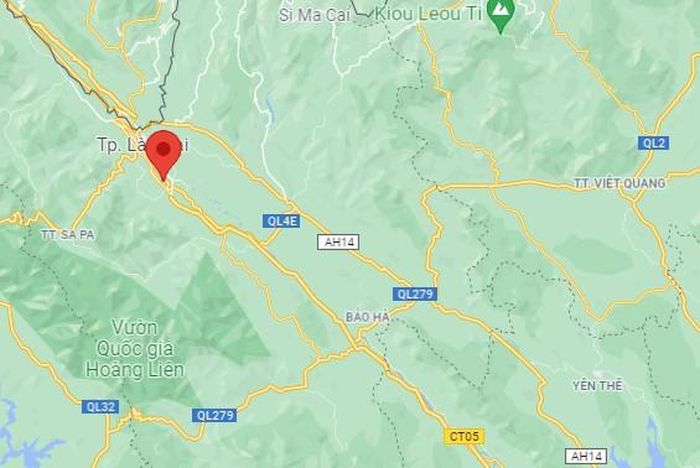 Tai nạn xảy ra trên đường Hoàng Quốc Việt, phường Bắc Lệnh, thành phố Lào Cai, tỉnh Lào Cai. Ảnh: Google Maps.