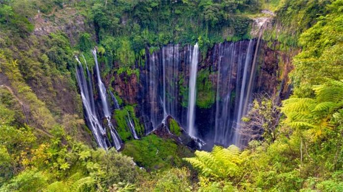 Với 120m chiều cao, Tumpak Sewu nằm trong danh sách những thác nước cao nhất ở Indonesia.