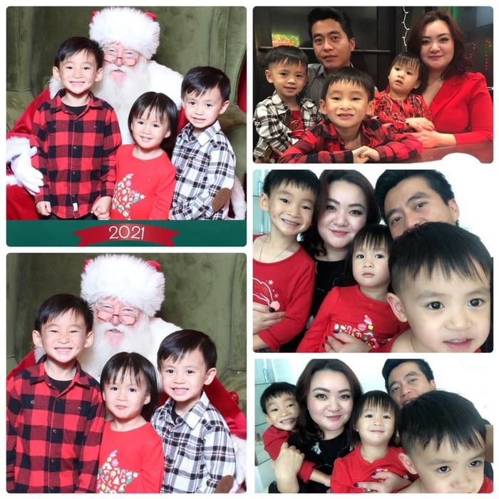 Có thể thấy 3 con của Xuân Mai đã lớn hơn rất nhiều. Trong đó cô con gái út của nữ ca sĩ nhận được nhiều lời khen rằng có nét giống Xuân Mai ngày bé. 