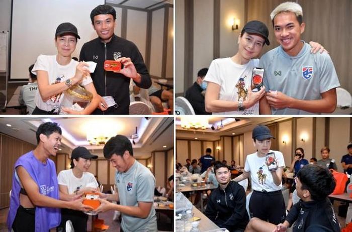 Bà Nuanphan Lamsam bỏ tiền túi thưởng hơn 20 tỉ đồng, thuê chuyên cơ, tặng nhiều điện thoại, đồng hồ đắt tiền cho các cầu thủ Thái Lan dự AFF Cup 2020