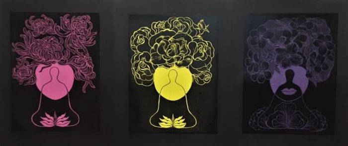 “Chân dung mùa 1” - Trang Thanh Hiền - Khắc gỗ, monoprint