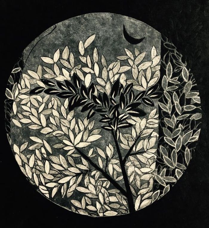“Trăng 2” - Nguyễn Mỹ Ngọc - Khắc cao su