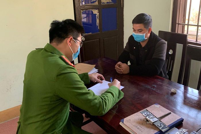 Công an làm việc với đối tượng Đại.