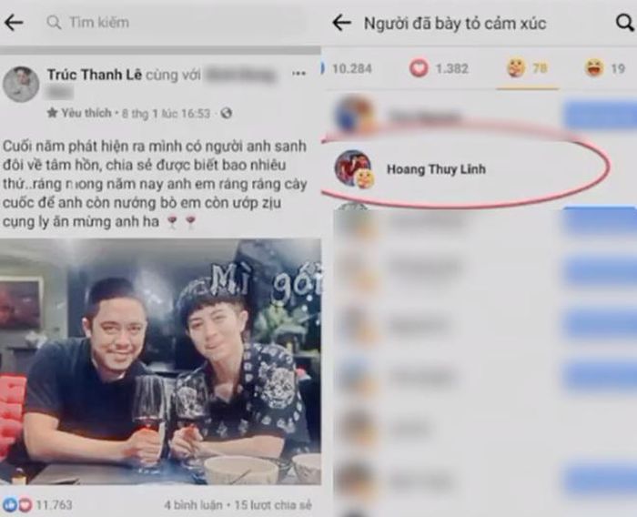 Hoàng Thùy Linh âm thầm thả icon "thương thương" bên dưới các bài viết của Gil Lê