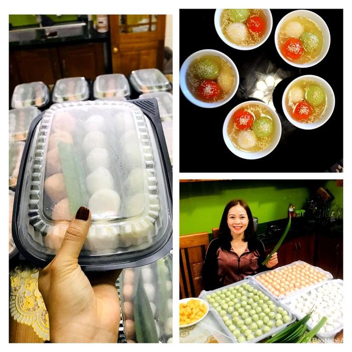 Chị Kim Dung cho biết, Tết ông Táo năm nay, chị đã nhận được 1.000 đơn hàng là các sét bánh trôi nước làm sẵn. Ảnh: Thanh Phúc