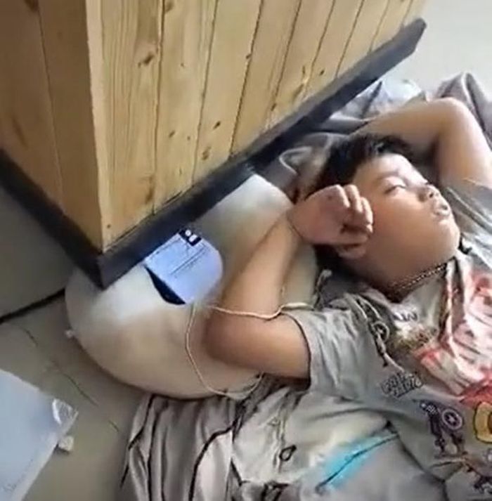 Ai thi cứ thi, mình ngủ cứ ngủ. Ảnh: Sukanya.