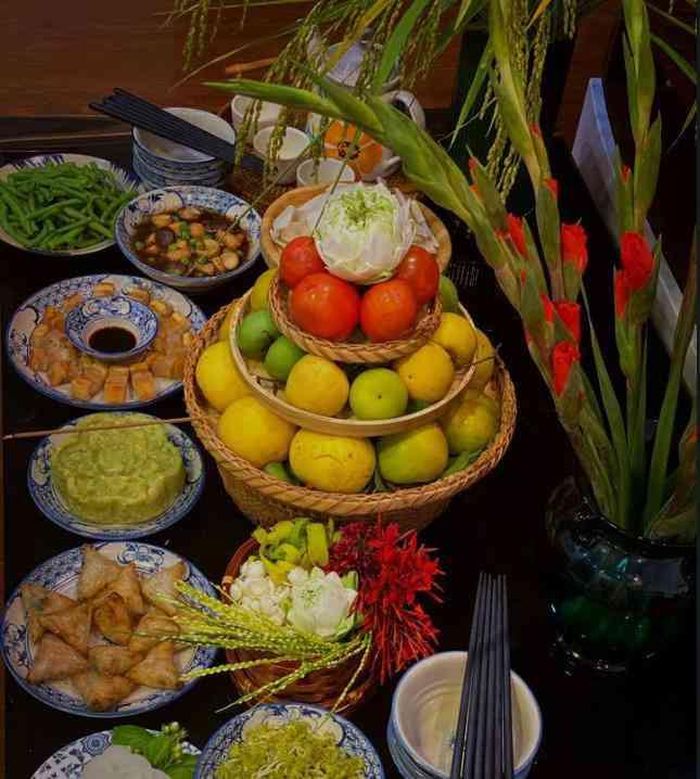 Mâm cúng chay. Ảnh minh họa
