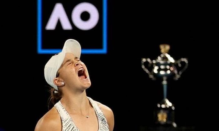 Niềm vui của Barty sau khi giành chiến thắng. (Nguồn: Reuters)