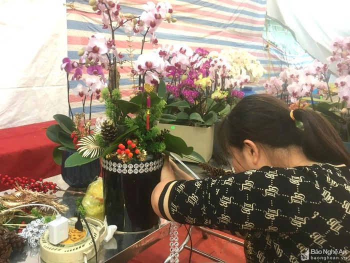 Bên cạnh những khóa đào tạo ngắn hạn, nhiều thợ cắm lan không chuyên tự học kỹ năng qua quan sát và tìm hiểu trên internet. Ảnh: D.T