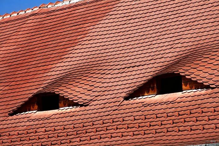  Thực tế, đó là các cửa sổ hình tròn, nằm trong những khung vòm hình lông mày độc đáo trên các nóc nhà, tạo thành hình mắt. Ảnh: Fine art America. 