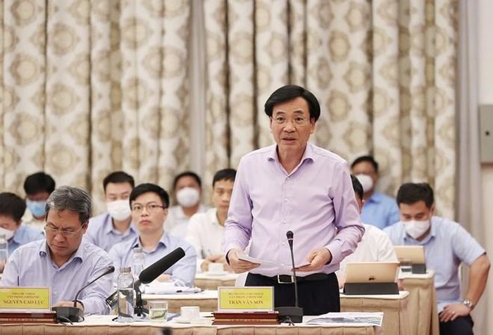 Bộ trưởng, Chủ nhiệm Văn phòng Chính phủ Trần Văn Sơn phát biểu. (Ảnh: Dương Giang/TTXVN)