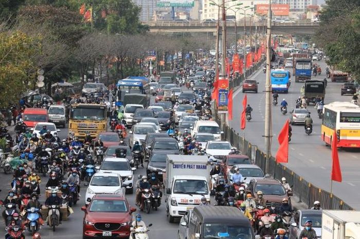 Ùn tắc tại các cửa ngõ Thủ đô. Nguồn: TTXVN