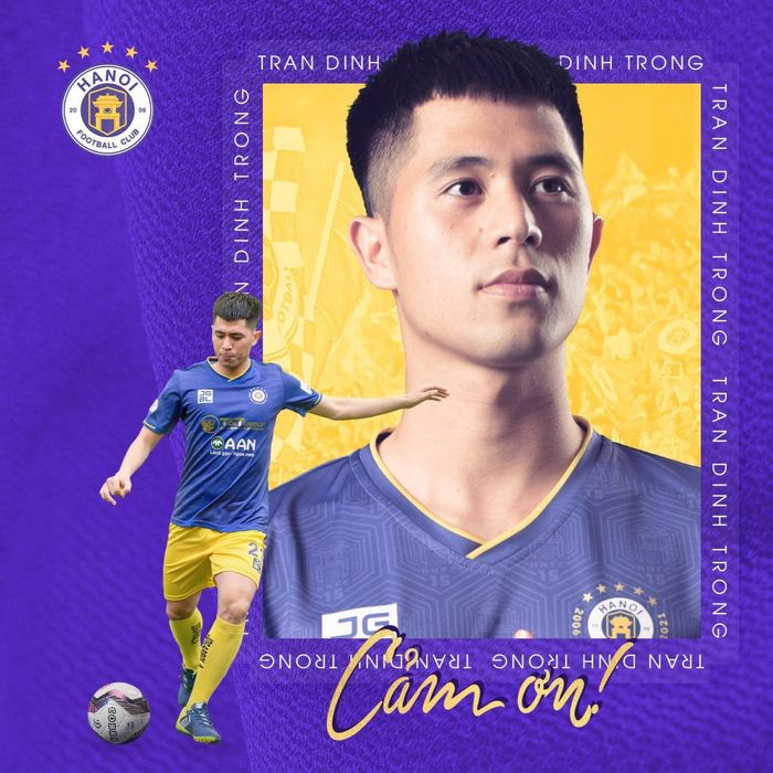 Đình Trọng sẽ không còn là cầu thủ của CLB Hà Nội ở mùa giải 2022