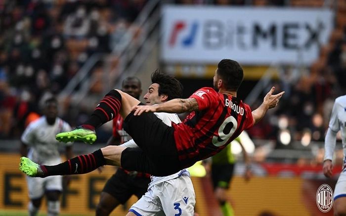 Lão tướng Giroud có cơ hội nhưng không thể ghi bàn trận này