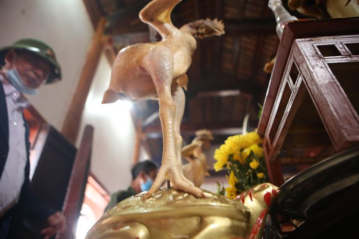 Khâu cắt tiết, vặt lông phải hết sức cẩn thận để không làm ảnh hưởng đến da gà. Sau khi làm sạch, gà được tạo thế bay, quỳ, đứng, ngồi… với sự hỗ trợ của dây thép, lạt giang.