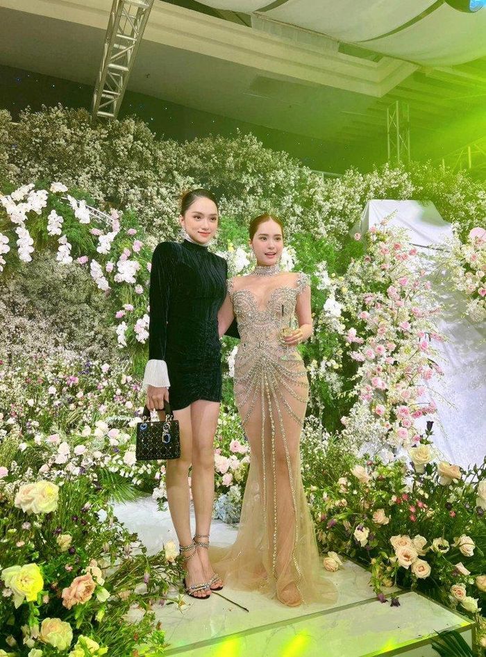 Ở góc ảnh này, Đoàn Di Băng nhìn khá bị "dìm" hàng khi đứng cạnh Hoa hậu Hương Giang. 