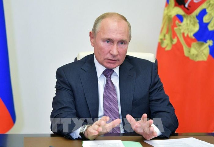 Tổng thống Nga Vladimir Putin tại cuộc họp ở Moskva. Ảnh: AFP/ TTXVN