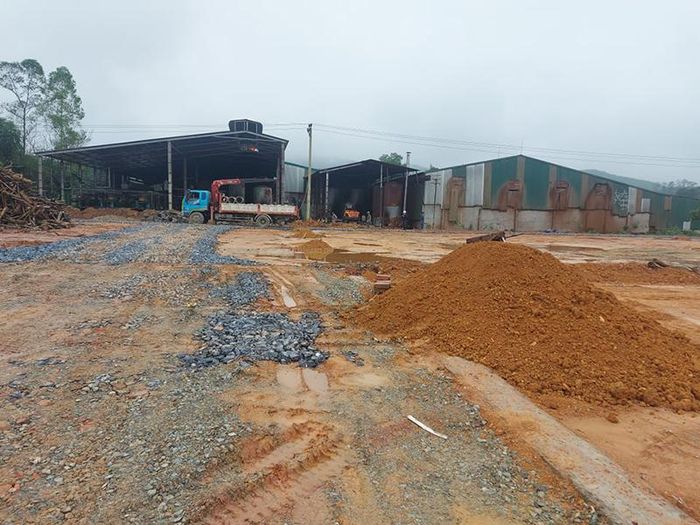  Khu đất nông nghiệp bị chủ xưởng chế biến chè Truyền Thống san lấp.