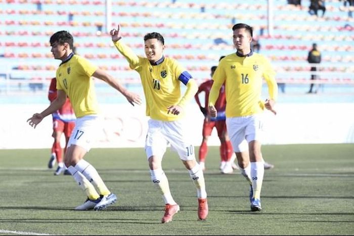 Những ngôi sao như Thanawat sẽ có thể trở về khoác áo U23 Thái Lan dự giải tập huấn ở UAE tháng 3 tới. Ảnh: FAT