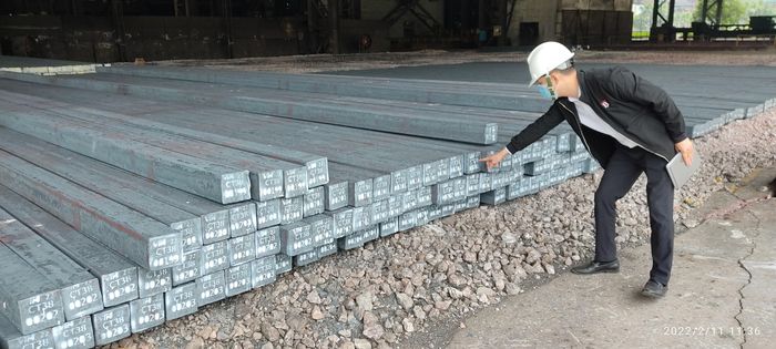 Phôi thép được đánh mã số.