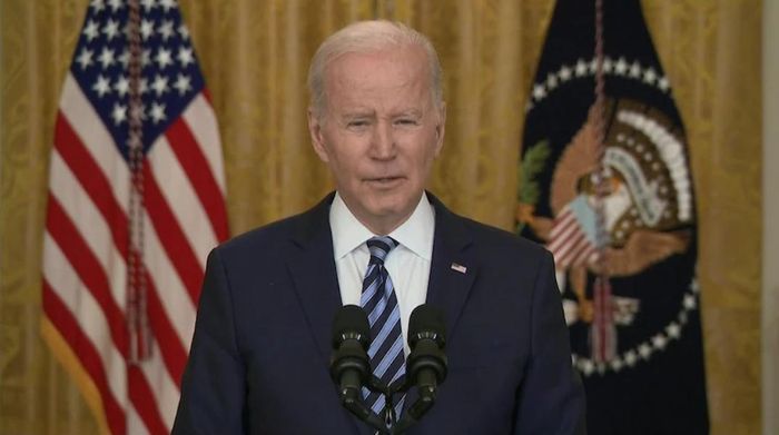 Tổng thống Mỹ Joe Biden lên án cuộc tấn công của Nga nhằm vào Ukraine và nói rằng thế giới sẽ buộc Nga phải chịu trách nhiệm. Ảnh: ABC News