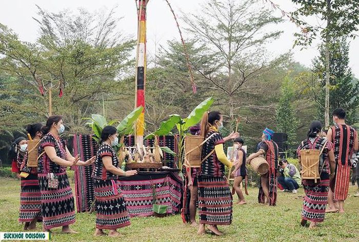 Sau khi kết thúc phần lễ, đến phần hội, bà con ăn uống chúc tụng nhau, họ nhảy múa ca hát mừng mùa màng bội thu. Những tiếng khèn, tiếng trống chiêng hòa cùng những điệu múa, lời ca vui tươi đặc sắc, đắm say lòng người của đồng bào Tà Ôi.