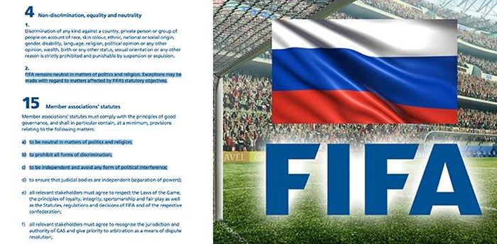 Tôn chỉ FIFA là bóng đá phi chính trị