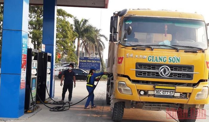 Cây xăng ở phường Quảng Thịnh, thành phố Thanh Hóa hoạt động bình thường.