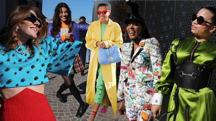 Instyle đã khảo sát ý kiến của một số stylist để chọn ra những xu hướng đang được ưa chuộng trong mùa xuân năm nay. Kiểu trang phục cổ điển vẫn phủ sóng mạnh mẽ trên các sàn diễn, thời trang đường phố. Bên cạnh đó, một số màu sắc táo bạo, nổi bật được dàn fashionista ưa chuộng. Ảnh: Vogue.